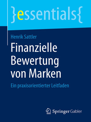 cover image of Finanzielle Bewertung von Marken
